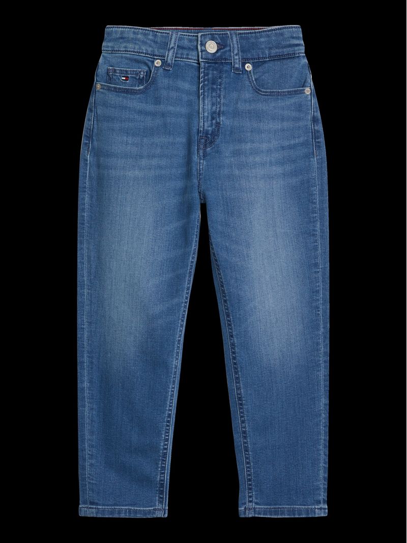 jeans-azul-de-pierna-conica-con-lavado-ligero