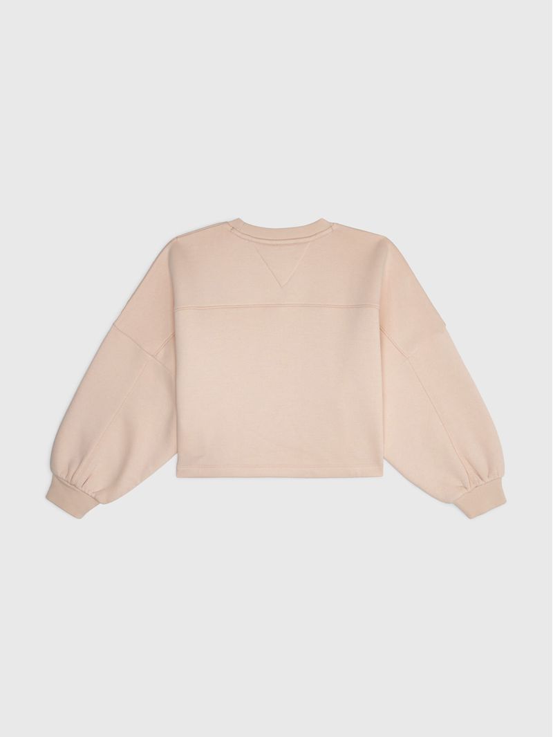 saco-beige-de-cuello-redondo-con-logo-para-nina