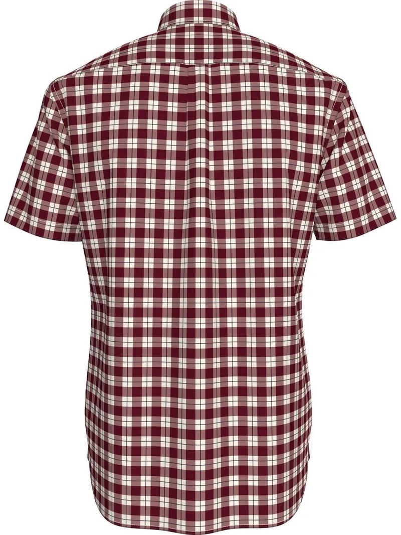 Camisa de Cuadros Vinotinto Regular Fit Para Hombre