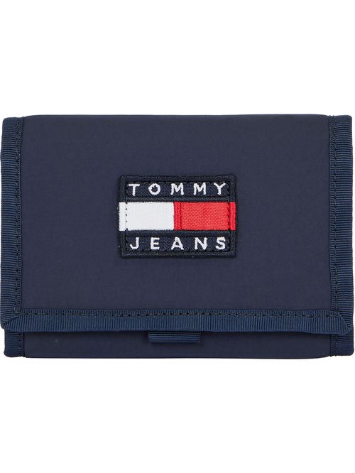 Cartera Plegable En Tres Partes Hombre Azul Tommy Hilfiger