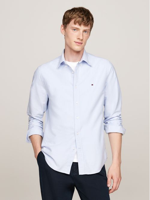 Camisa Celeste Oxford Heritage de corte regular