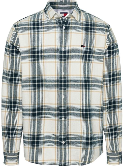 Camisa Amplia De Cuadros Verdes Para Hombre