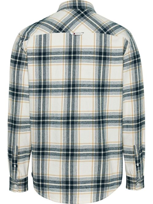 Camisa Amplia De Cuadros Verdes Para Hombre