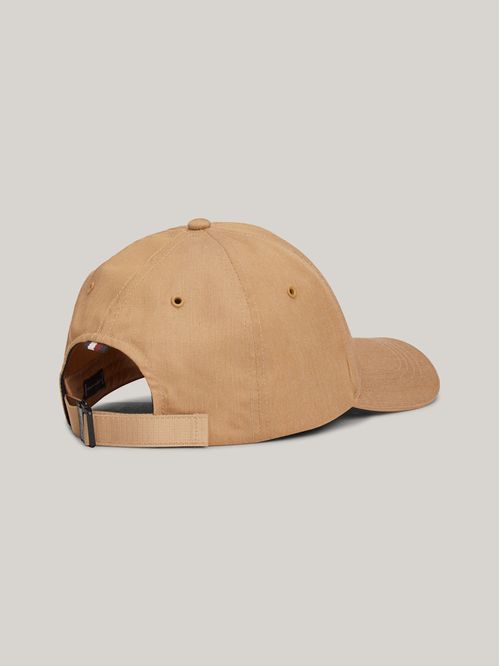 Gorra beige de béisbol con monograma TH bordado