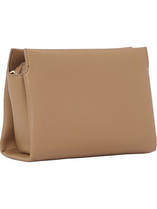 Bolso beige cruzado LEGACY con insignia