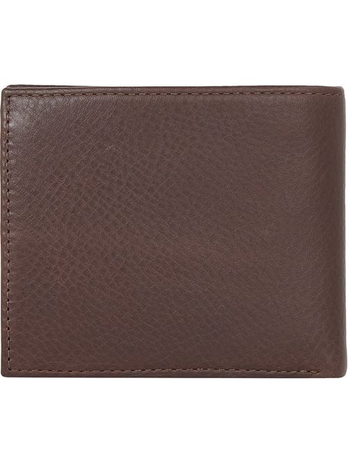 Billetera marrón plegable de cuero de gran calidad