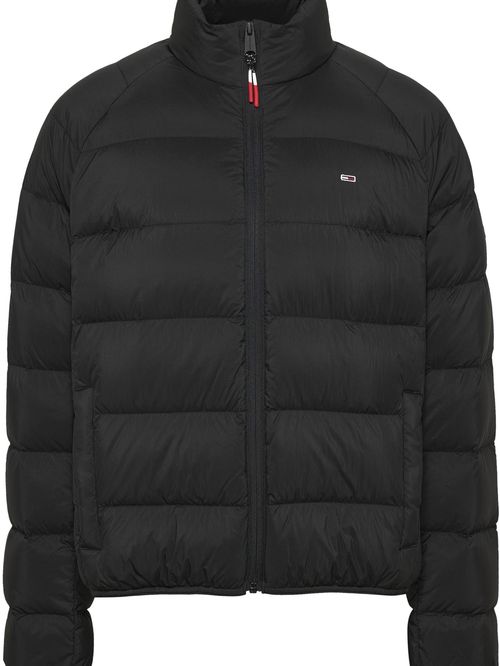 Chaqueta Negra Ligera Acolchada Para Mujer