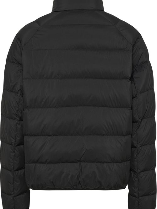Chaqueta Negra Ligera Acolchada Para Mujer