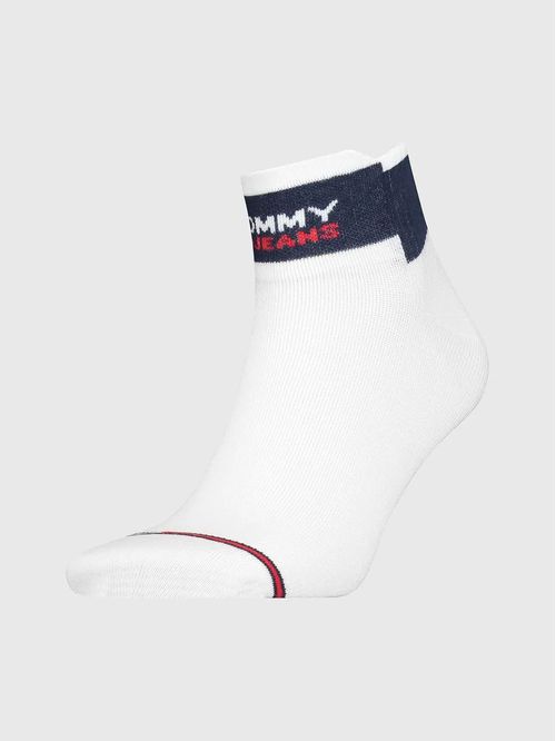 Medias Blancas Unisex Con Logo