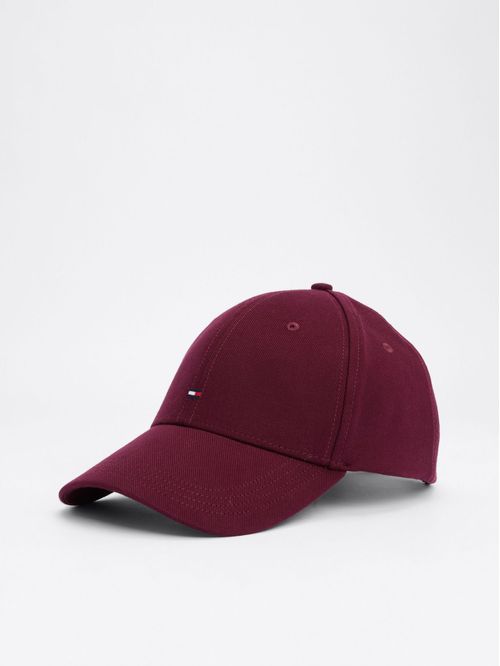 Gorra vino de béisbol con logo Hilfiger