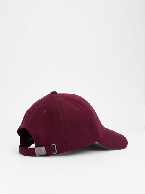 Gorra vino de béisbol con logo Hilfiger