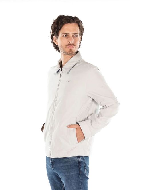 Chaqueta Beige Impermeable Con Capucha Para Hombre