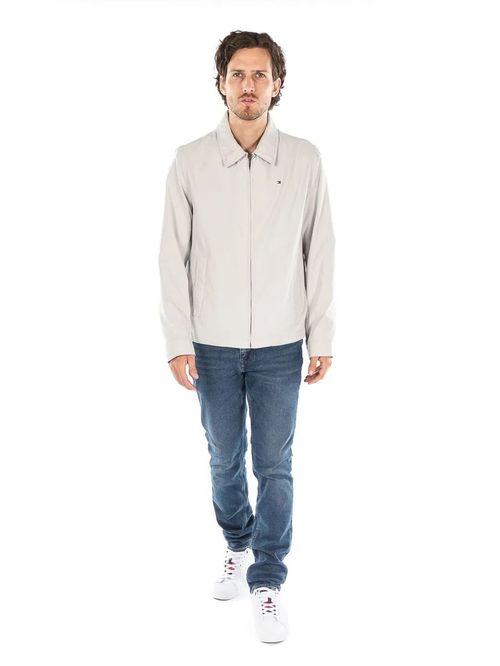Chaqueta Beige Impermeable Con Capucha Para Hombre