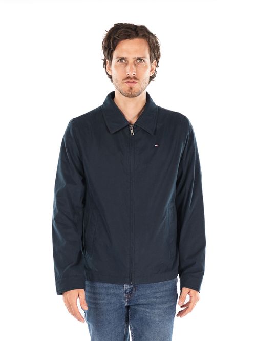 Chaqueta Impermeable Con Capucha Hombre Azul Tommy Hilfiger