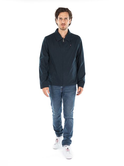 Chaqueta Impermeable Con Capucha Hombre Azul Tommy Hilfiger