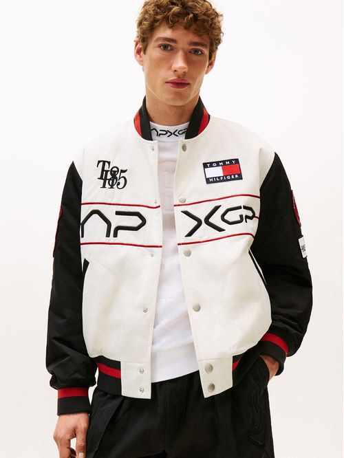Chaqueta blanca / rompe viento holgada colección F1 APXGP