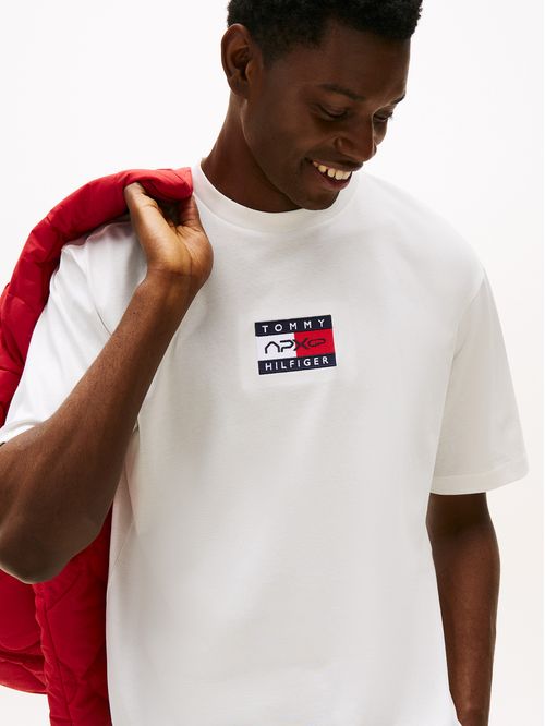 Camiseta blanca amplia con logo colección F1 APXGP