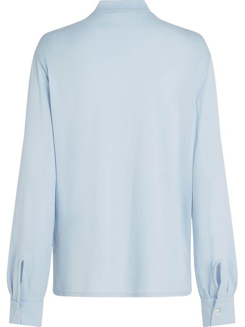 Camisa celeste clásica manga larga