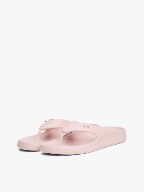 Sandalias rosa anatómicas con logo esmaltado