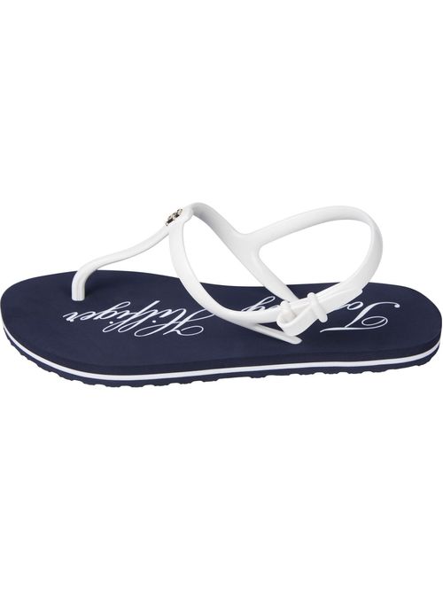Sandalias azul Signature con logo