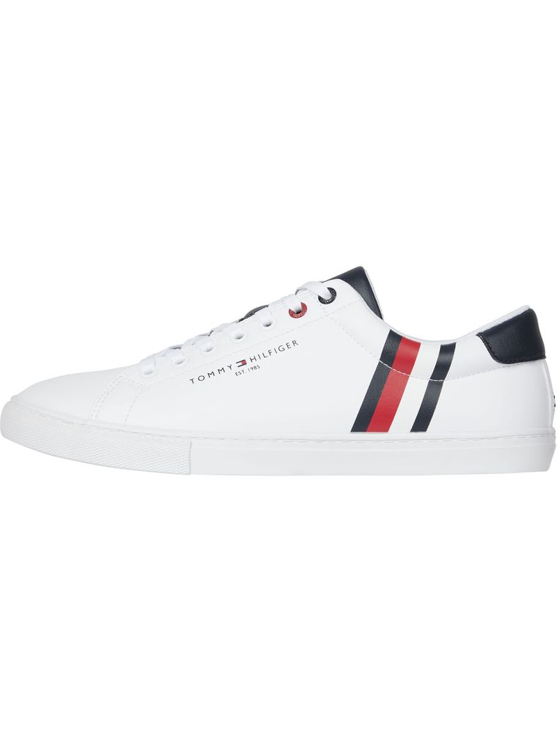 Tenis Blancos Modernos Con Logo Para Hombre