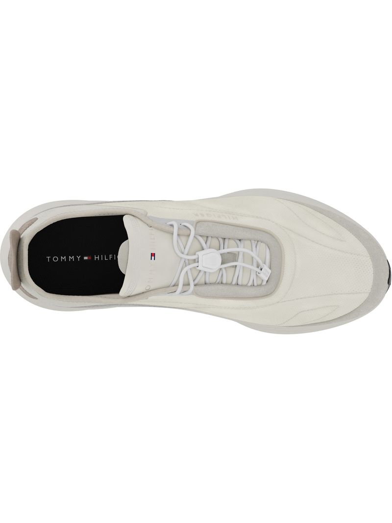 Tenis De Running Sport En Malla Hombre Blanco Tommy Hilfiger