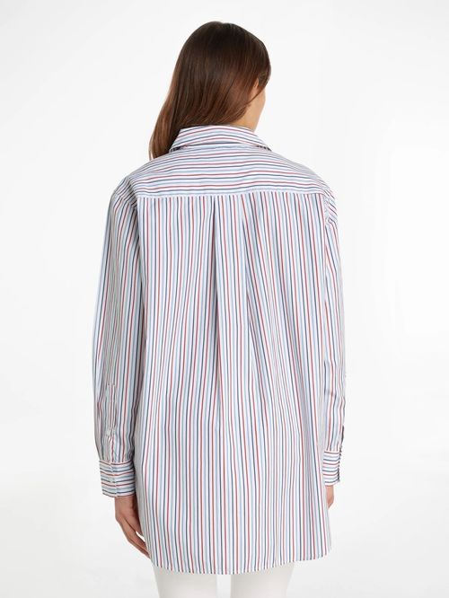 Camisa Oversize Con Cinta Distintiva Para Mujer