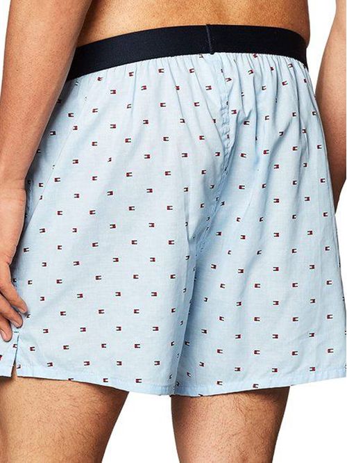 Boxer Suelto Celeste con diseño de microbanderas Para Hombre