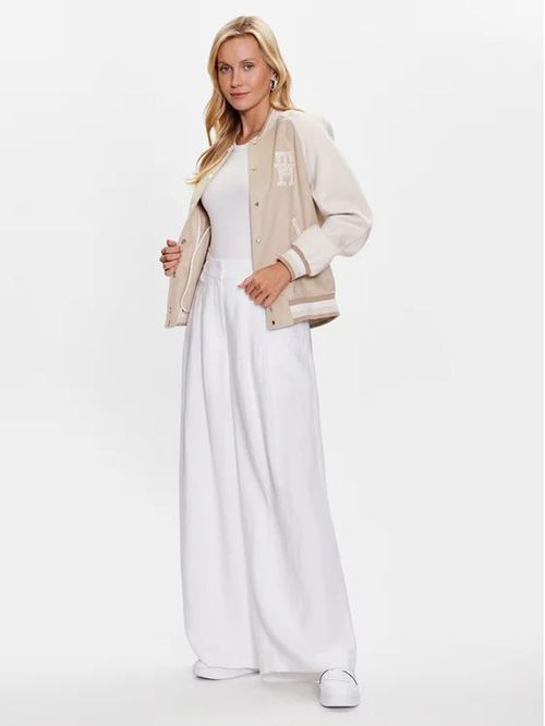 Camiseta blanca acanalada sin mangas de corte slim