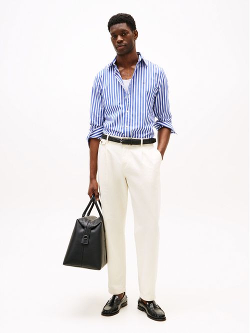 Camisa azul TH Flex de rayas