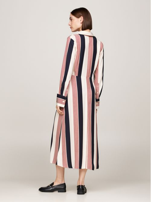 Vestido multicolor largo Global Stripe