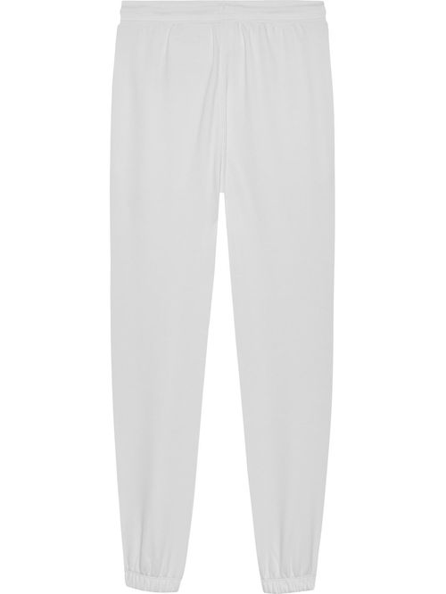 Jogger blanco relaxed con inscripción