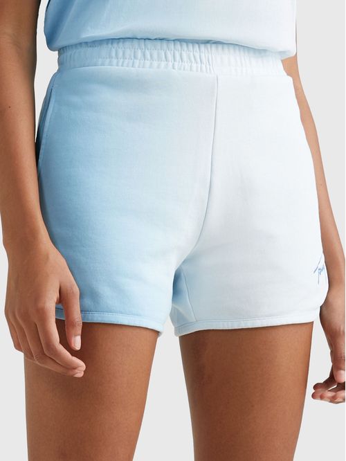Short Celeste Signature Con Efecto Degradé Para Mujer