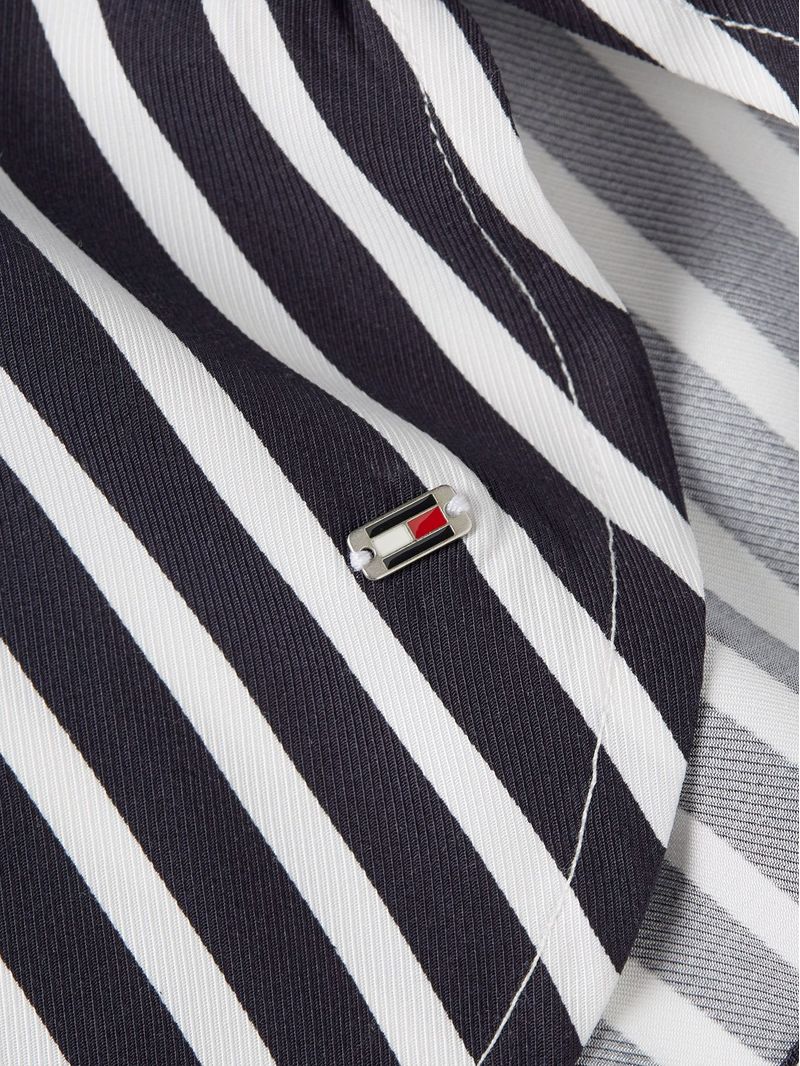 Blusa Fluida Con Rayas Negras Para Mujer