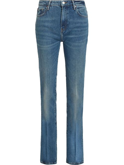 Jeans azul de talle alto con corte bootcut