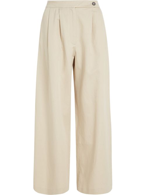 Pantalón De Pernera Ancha Con Pinzas