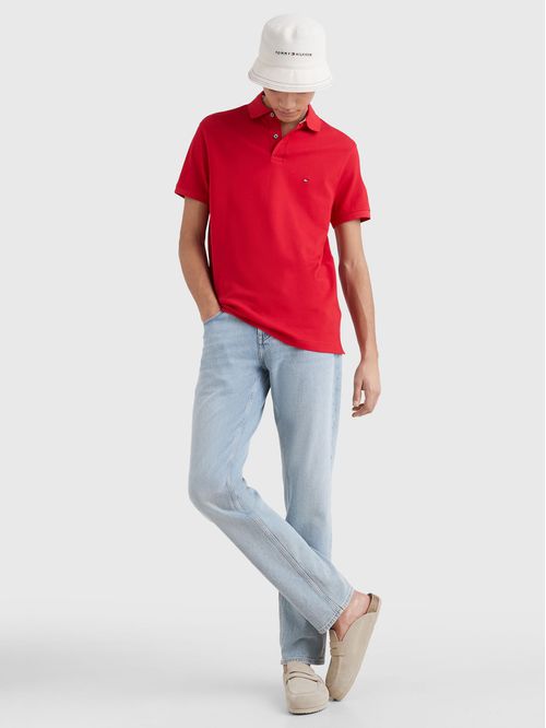 Polo Clásica Roja Para Hombre Tommy Hilfiger