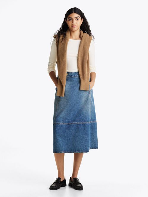 Camiseta blanca acanalada slim de manga larga