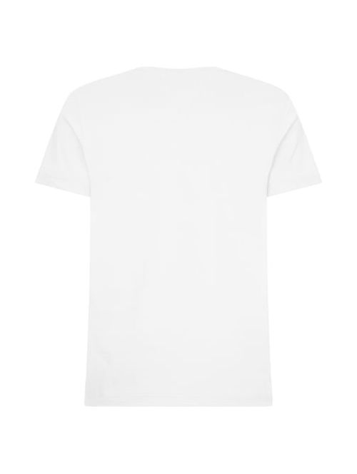 Camiseta Blanca Slim Fit Cuello V Esencial Algodón