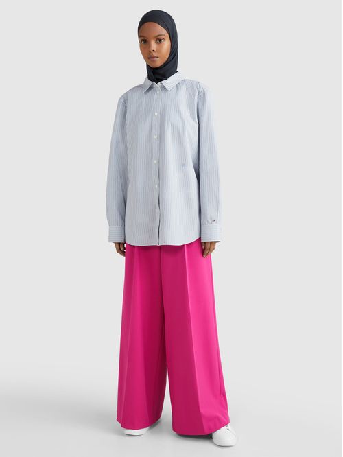 Camisa De Raya Diplomática De Algodón Para Mujer