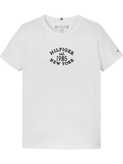 Camiseta Blanca Con Logo Monotipo Hilfiger NYC Para Niña