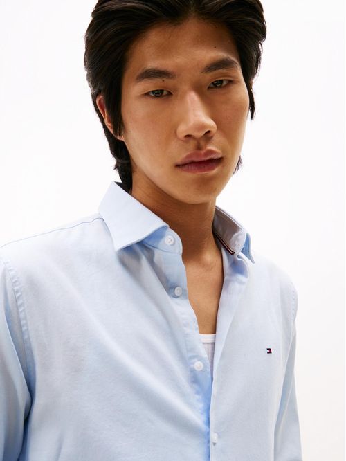 Camisa celeste Twill de manga larga