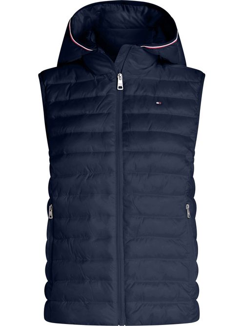 Chaleco Azul Acolchado Global Stripe para Mujer