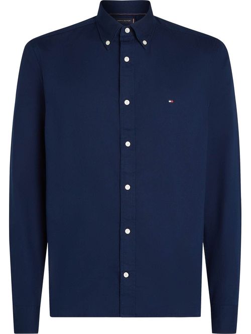 Camisa azul TH Flex de corte slim