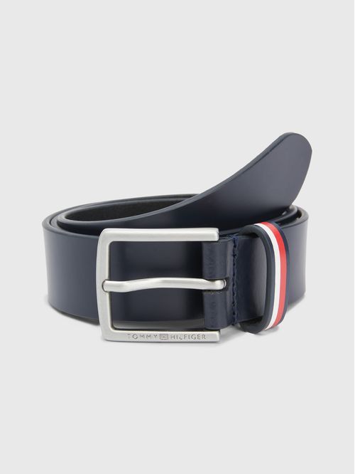 Cinturón Azul De En Piel Con Elástico Para Niño