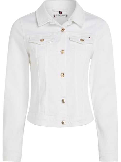 Chaqueta Jeans Blanca De Corte Slim Mujer Blanco Tommy Hilfiger