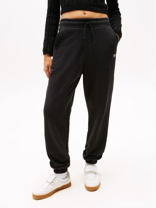 Joggers negro Signature amplios con bajo elástico