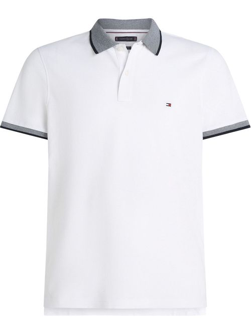 Polo blanco de corte regular con logo