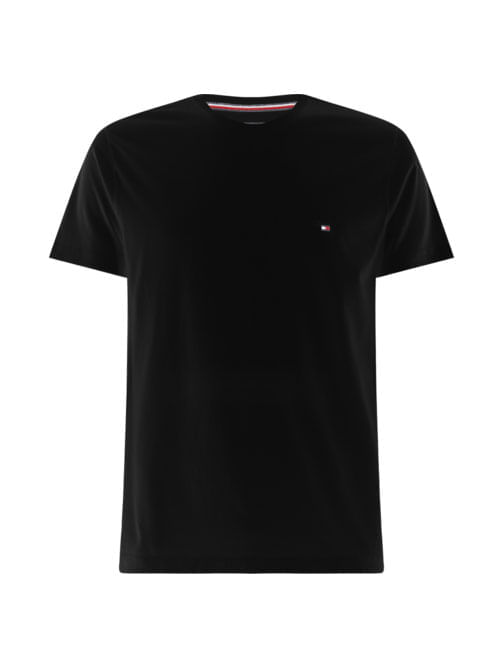 Camiseta Manga Corta Negro Classic Esencial Hombre Negro Tommy - Main Image