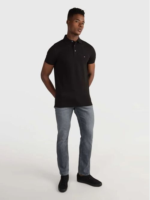 Polo 1985 Collection De Piqué Y Corte Slim Hombre Negro Tommy Hilfiger